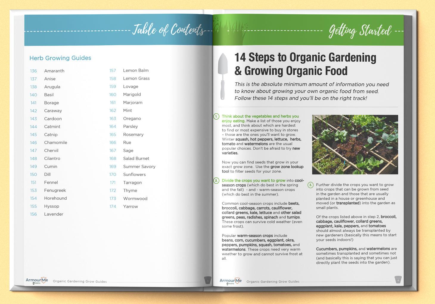 ArmourMe Greens Organic Gardening Grow Guides Ebook